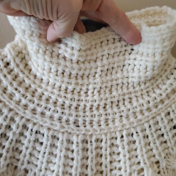 Sundance Lambs Wool Blend Short Sleeve Sweater In Cream Size M - Picture 5 of 10